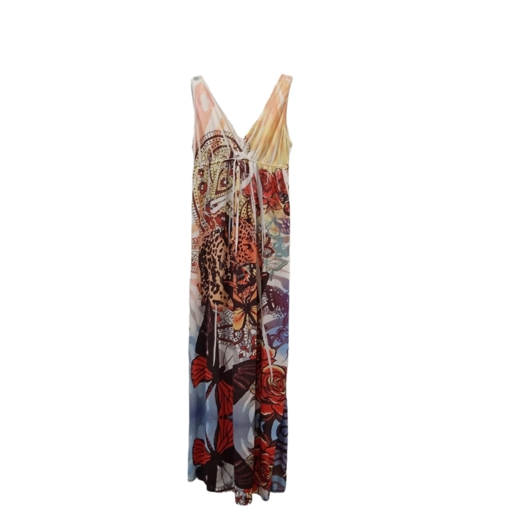 Sam & Max Cottagecore Bohemian Peasant Butterfly Detail Modest Maxi Dress Size L